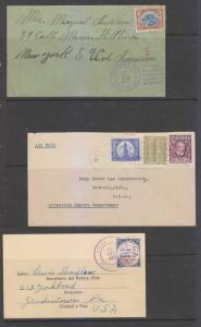 GUATEMALA 1913-76 COLLECTION OF 20 AIR COVERS USED DOMESTICALLY OR TO USA F,VF 