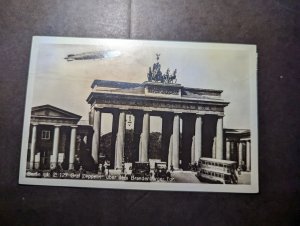 1930 Germany LZ 127 Graf Zeppelin Airmail Postcard Cover Breslau to Elberfeld