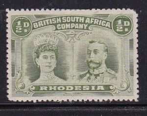 Album Treasures Rhodesia Scott # 101 1/2p George V & Queen Mary Mint with Hinge-