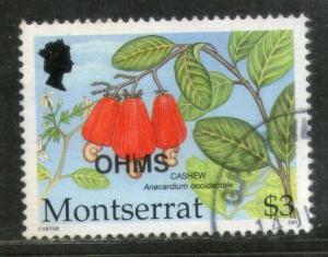 Montserrat 2002 $3 Fruits Cashew O/p OHMS Sc O153 Used # 240B