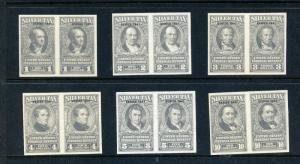 Scott RG70a-RG75a Silver Tax Revenue Imperf Stamp Pair Set (Stock RG73-3)