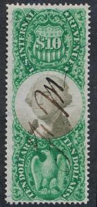 U.S. R149 USED $10.00 GREEN & BLACK, VF 