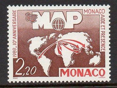 Monaco 1989 Monaco Aid & Presence MAP VF MNH (1701)
