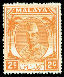 MALAYSIA - Kelantan SG62, KELANTAN, 2c orange, M MINT.