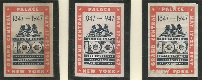 U.S. New York State Revenue Stamps - Used Set of 3