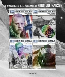 2020/12- CHAD - FRIDTJOF NANSEN    4V complet set    MNH ** T