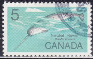 Canada 480 Narwhal Whale 5¢ 1968