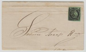 ARGENTINA CORRIENTES 1864 Sc 4a ENTIRE LETTER SHEET CAA CATI TO GOYA SCV$750.00 