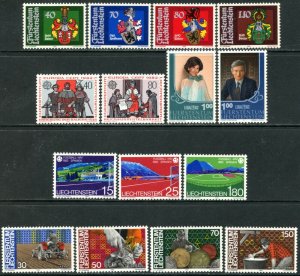 LIECHTENSTEIN Sc#729-753 1982 Eight Complete Sets OG Mint NH