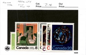 Canada, Postage Stamp, #694-699 Mint NH, 1976 (AC)