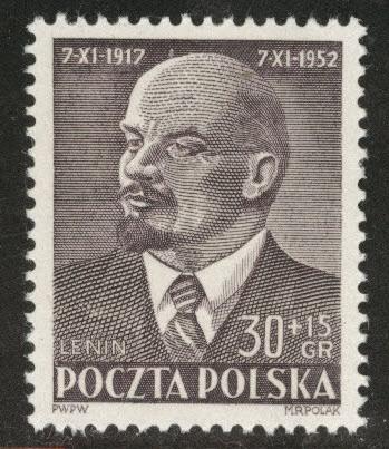 Poland Scott B93 MNH** 1952 Lenin semipostal stamp