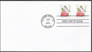 US 4995 Coastal Birds Spoonbill (coil) CDS FDC 2015