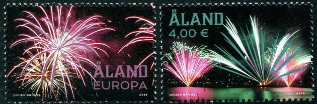 HERRICKSTAMP NEW ISSUES ALAND Sc.# 410-11 Fire Works