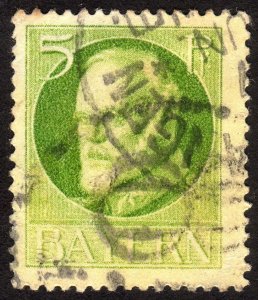 1916, Germany Bavaria, 5pfg, Used, Sc 96