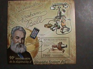 ​BURUNDI STAMP-2012-SC#1177-90TH ANNIVERSARY-ALEXANDER GRAHAM BELL-  -S/S :MNH