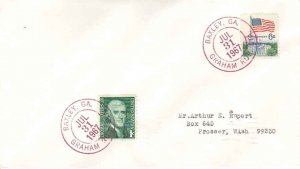 United States Georgia Graham Rur. Sta. Baxley 1967 violet double ring  1956-1...