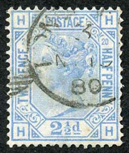 SG142 2 1/2d Blue Plate 20 