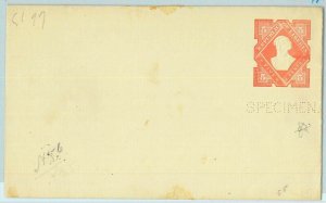 BK1590 - LIBERIA - POSTAL HISTORY - STATIONERY COVER  H&G # 5 -  SPECIMEN