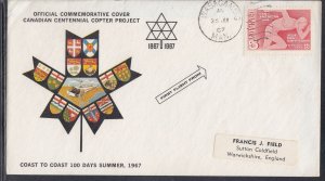 Canada - Jul 1967 Wasagaming, MB Centennial Copter Cover