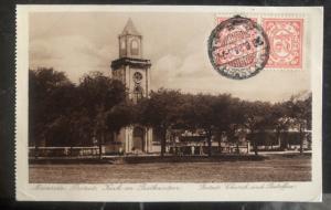 1926 Macassar Netherlands Indies RPPC Postcard Cover Postoffice And Church
