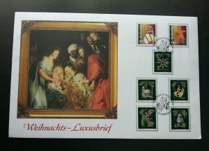 Switzerland Christmas 2005 Festival Angel House Horse (stamp FDC)