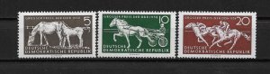 1958 DDR 394-6 Grand Prize of the DDR MNH C/S of 3