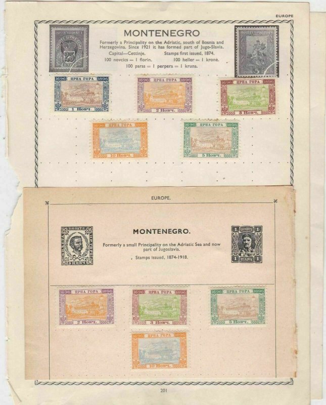 montenegro stamps page ref 18357