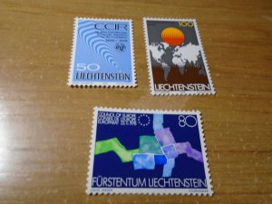 Liechtenstein  #  668-70  MNH