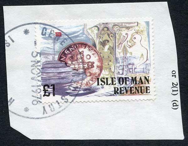 Isle of Man One Pound Multicoloured QEII Pictorial Revenue CDS On Piece