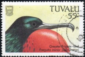 Tuvalu 479 - Used - 55c Greater Frigate-bird (1988) (cv $0.60)