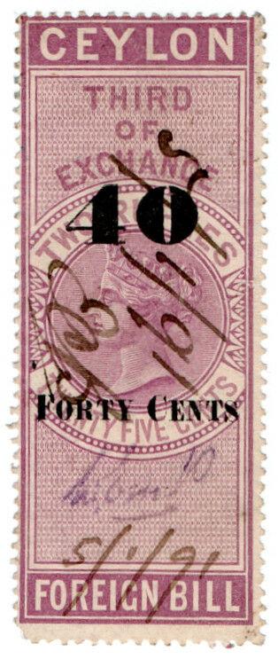 (I.B) Ceylon Revenue : Foreign Bill 40c on 2R 25c OP (Third)