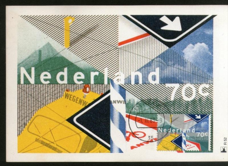 Netherlands 1982 Royal Dutch Touring Club Centenary Sc 649 Maxcard # 7905