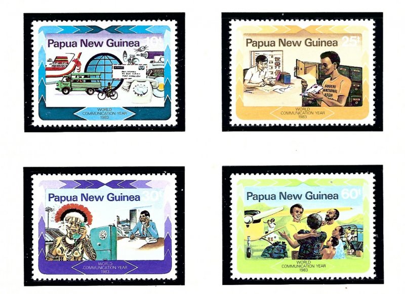 Papua New Guinea 584-87 MNH 1983 World Communications Year