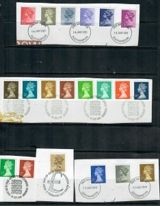 1979 - 88 X SERIES MACHINS X 21 USED ON PIECE CUT FROM FDC 020422