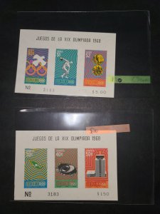 Mexico #C342a, C344a Unused