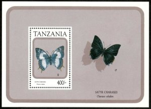Tanzania 1991 - Butterflies, Satyr Charaxes - Souvenir Sheet - Scott 737 - MNH