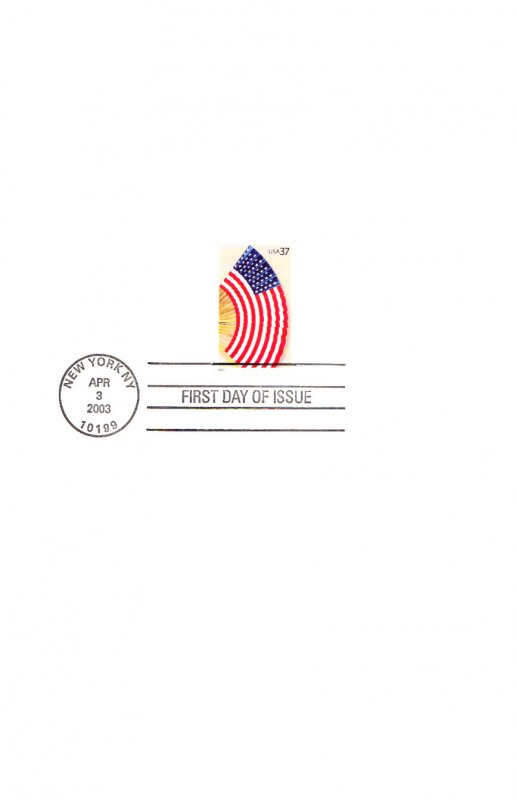 USPS 1st Day Ceremony Program #3779 Old Glory Flag Design 2003