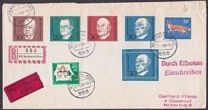 GERMANY 1968 registered cover - nice franking - ...........................a3402