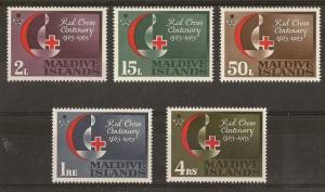 Maldives 1963 Red Cross SG125-129 Mint Cat£9