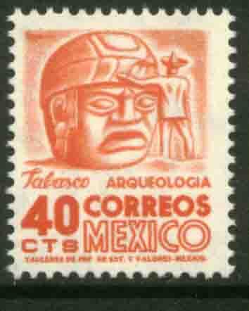 MEXICO 880, 40¢ 1950 Def 6th Issue Fosforescent uncoated. MINT, NH. VF.