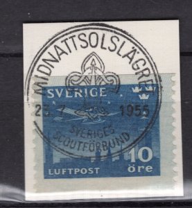 INTERNATIONAL SCOUT MOVEMENT 1955 MIDNIGHT SUN MEETING SWEDEN SPECIAL CANCEL 76