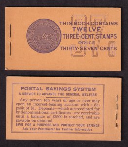 1932 Washington 3c purple BK84 booklet (2 panes Sc 720b) MNH complete CV $125