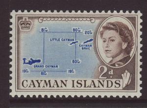 1962 Cayman Is 2d Map Stamp Mint