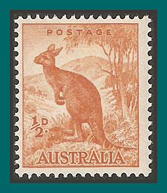 Australia 1949 Kangaroo, mint #223A,SG228