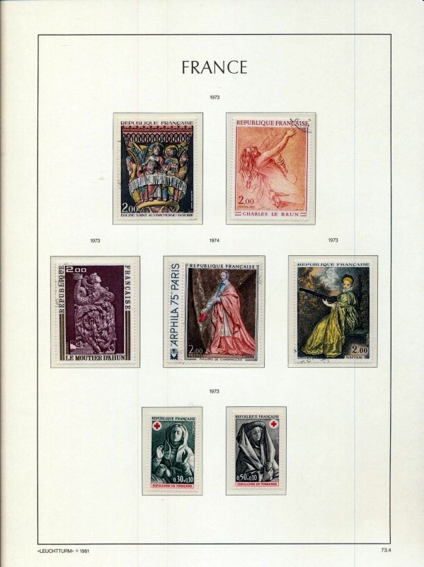 FRANCE 1972/75 M&U on Lighthouse Pages Incl.Art (Apx 150+Items)(H00702