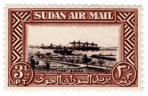 (I.B) Sudan Postal : Airmail 3½pt (SG 118)