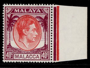 MALAYSIA - Malacca GVI SG13, 40c red & purple, NH MINT.