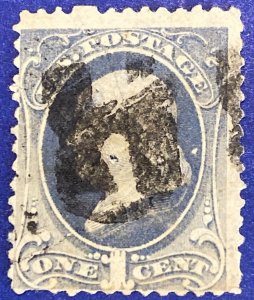 US Stamps- SC# 156   - Used - “H” Cancel - SCV =   $5.75