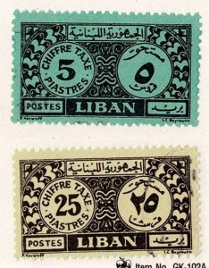 Lebanon #J41-42 used dues