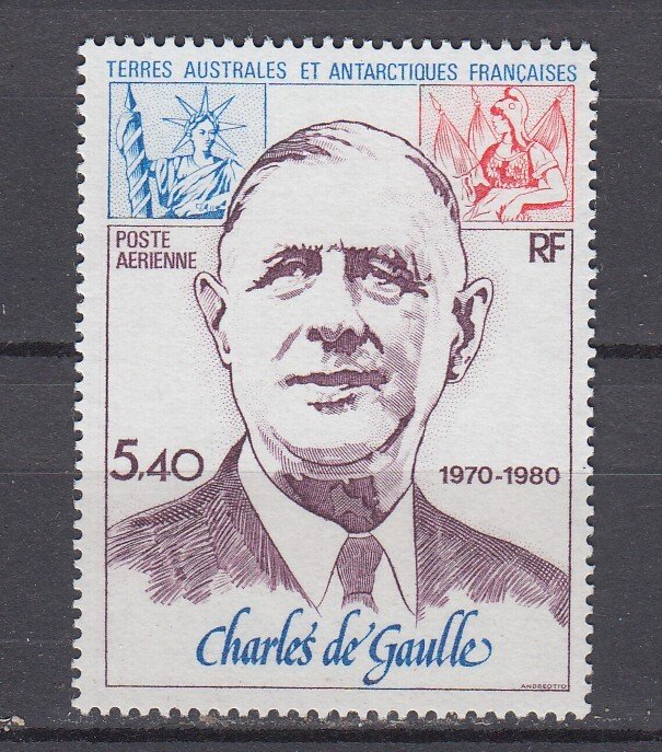 J29186, 1980 fsat set of 1 mnh #c60 de gaulle